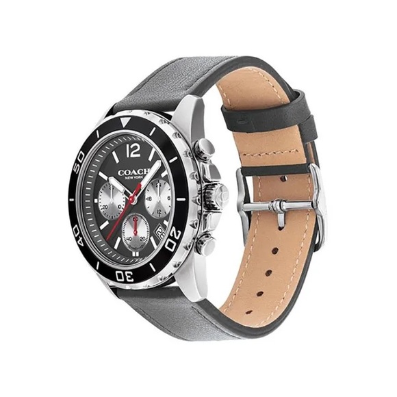 🖤🖤 Coach Kent Grey Dial Grey Leather Strap Watch For Men - 14602561 - Picture 4 of 16